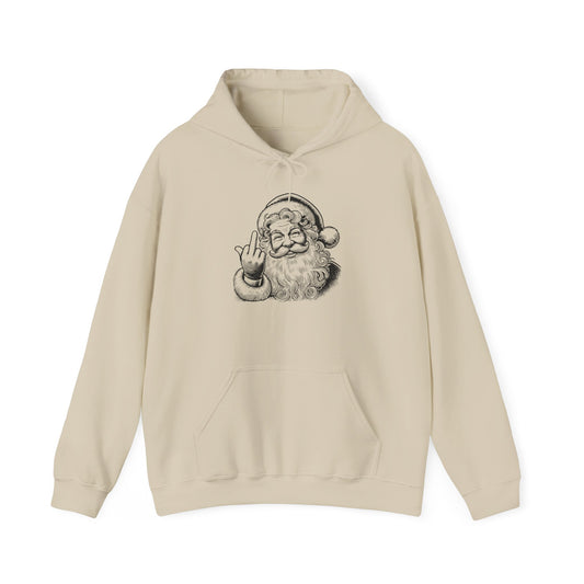 Funny Sassy Santa Hoodie, Funny Unisex Heavy Blend Sweatshirt, Christmas Gift, Holiday Apparel, Quirky Winter Wear, Casual Cozy