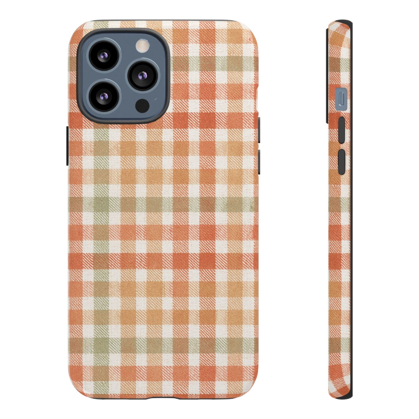 Boho Checkered Phone Case | Neutral Aesthetic Plaid Case | Retro Minimalist Check Design | iPhone Cover | Samsung Cover