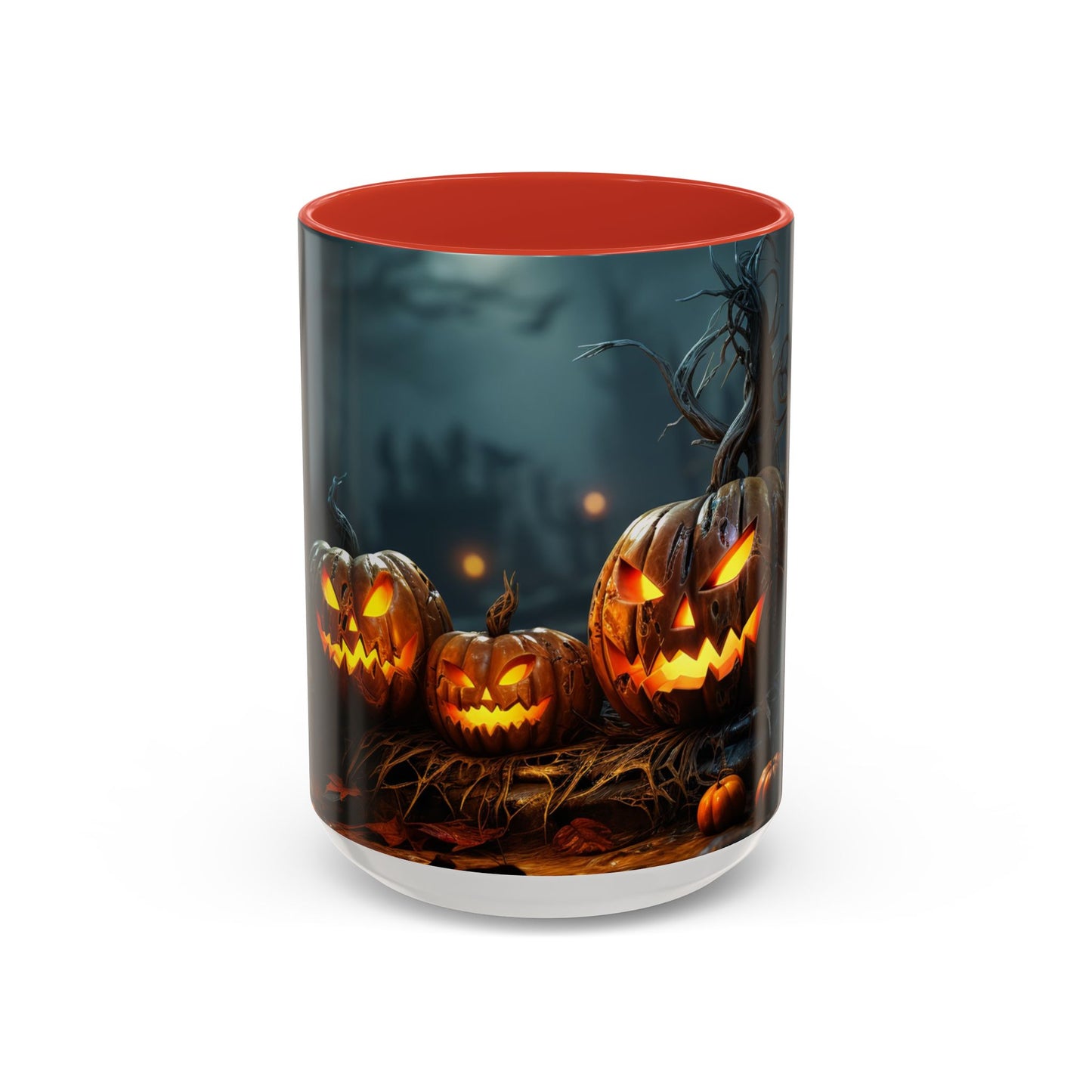 Halloween Pumpkin Accent Coffee Mug, Spooky Decor for Fall, Perfect Gift for Halloween Lovers, Seasonal Drinkware, Gift for Halloween Day