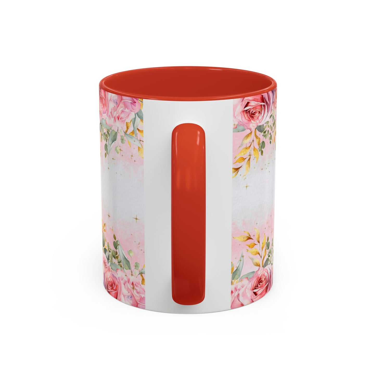 Personalized Floral Accent Coffee Mug, Custom Gift for Her, Birthday Mug, Floral Drinkware, Mother's Day Gift