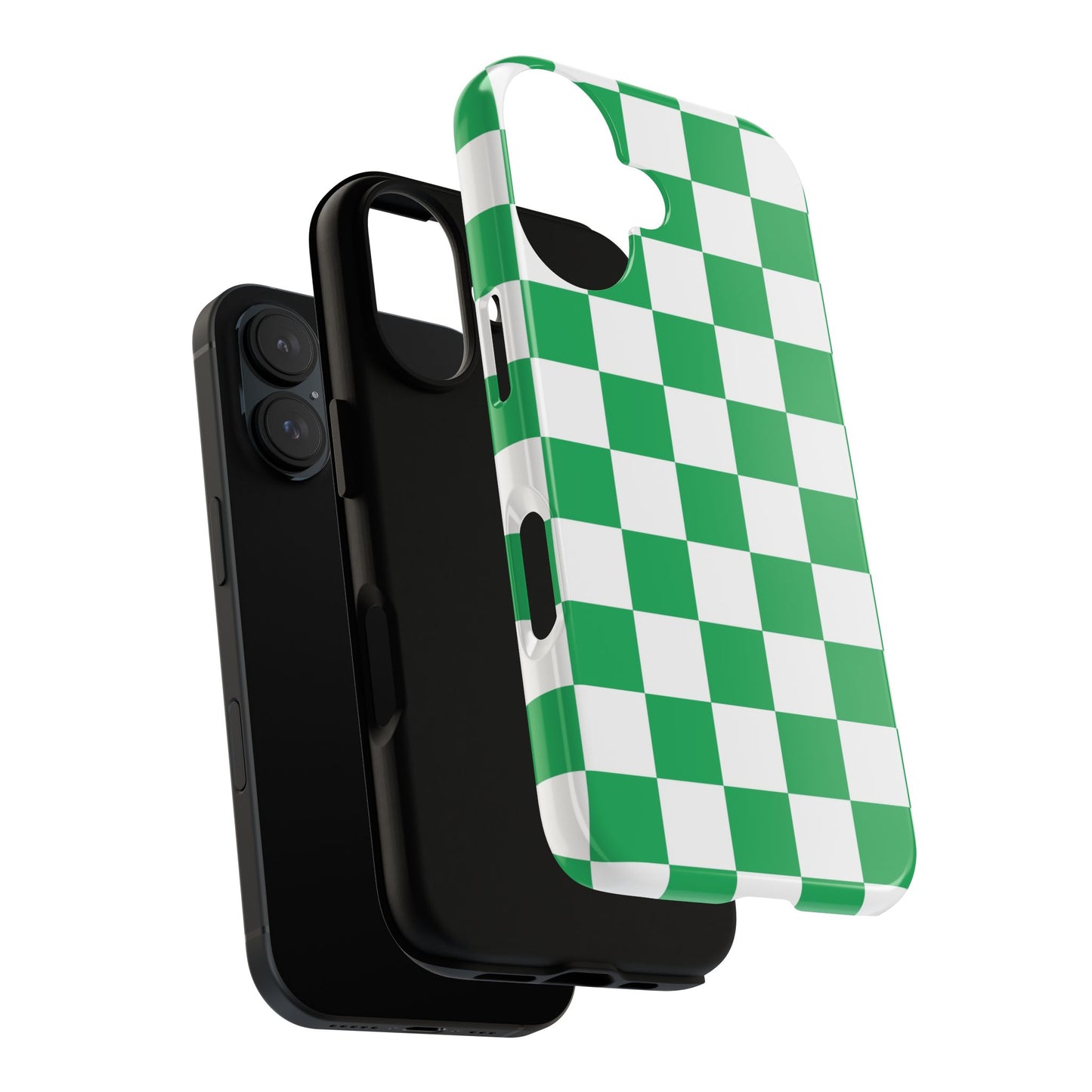 Green Checkerboard Phone Case, iPhone 17 Pro, 17, 16, 15, 14, 13, 12, 11, X, XR, XS MAX, Mobile Cover, Gift for Students, Phone Accessory