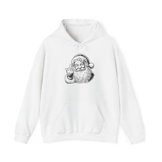 Funny Sassy Santa Hoodie, Funny Unisex Heavy Blend Sweatshirt, Christmas Gift, Holiday Apparel, Quirky Winter Wear, Casual Cozy