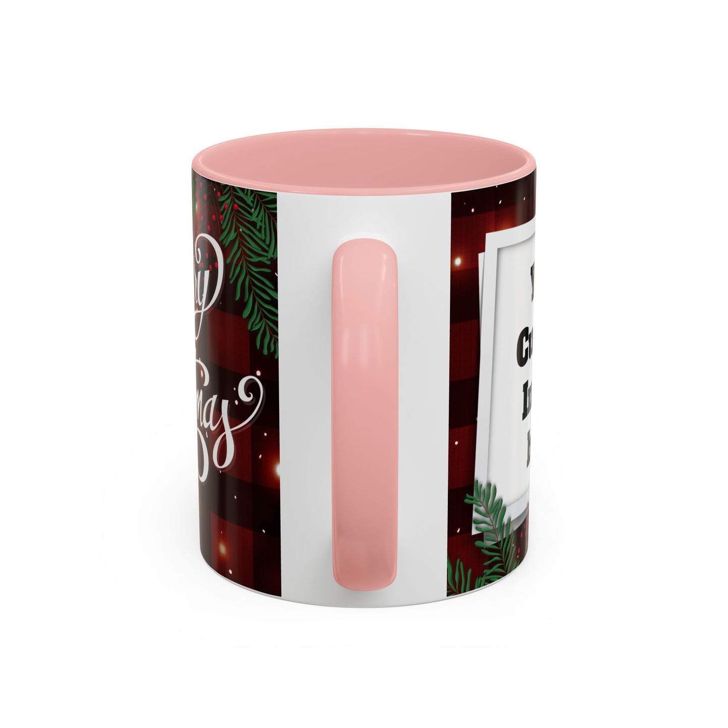 Personalized  Merry Christmas Accent Coffee Mug, Holiday Gift, Xmas Decor, Festive Beverage Cup, Custom Holiday Mug