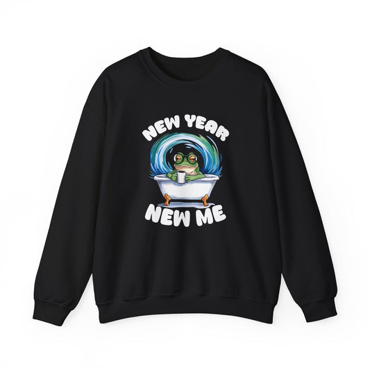 New Year New Me Frog Sweatshirt, Funny New Year Shirt, Happy New Year 2026 Sweatshirt, Cute Frog Coffee Pullover, 2026 Trendy Sweatshirt