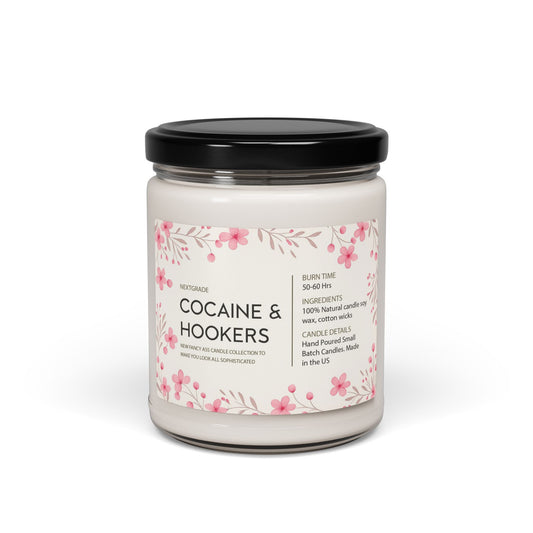 Smells Like Cocaine & Hookers, Funny Candle Gift, Funny Gift For Birthday, Adult Candle, Best Friend Birthday Gift, Soy Candle, Gift For Him