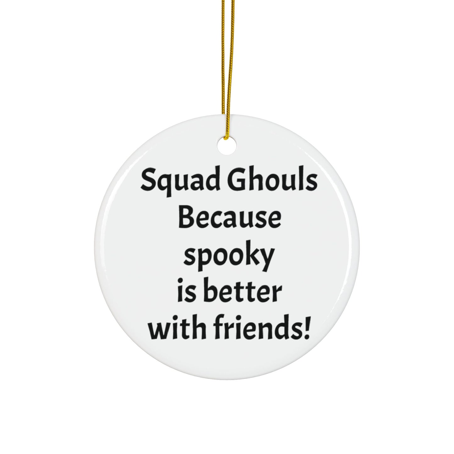 Personalized Squad Ghouls Halloween Ornaments, Double Sided Ceramic Ornament, Fall Decor, Halloween Gifts, Party Favors
