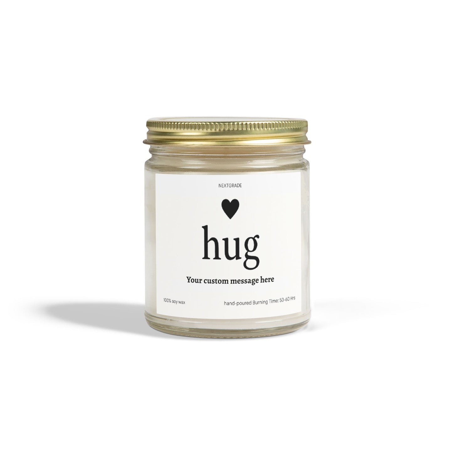 Personalized Soy Wax Scented Candle, Send a Hug Candle, Coconut Apricot Wax, Hug Candle, Ideal Gift for Friends, Home Decor, Cozy Atmosphere