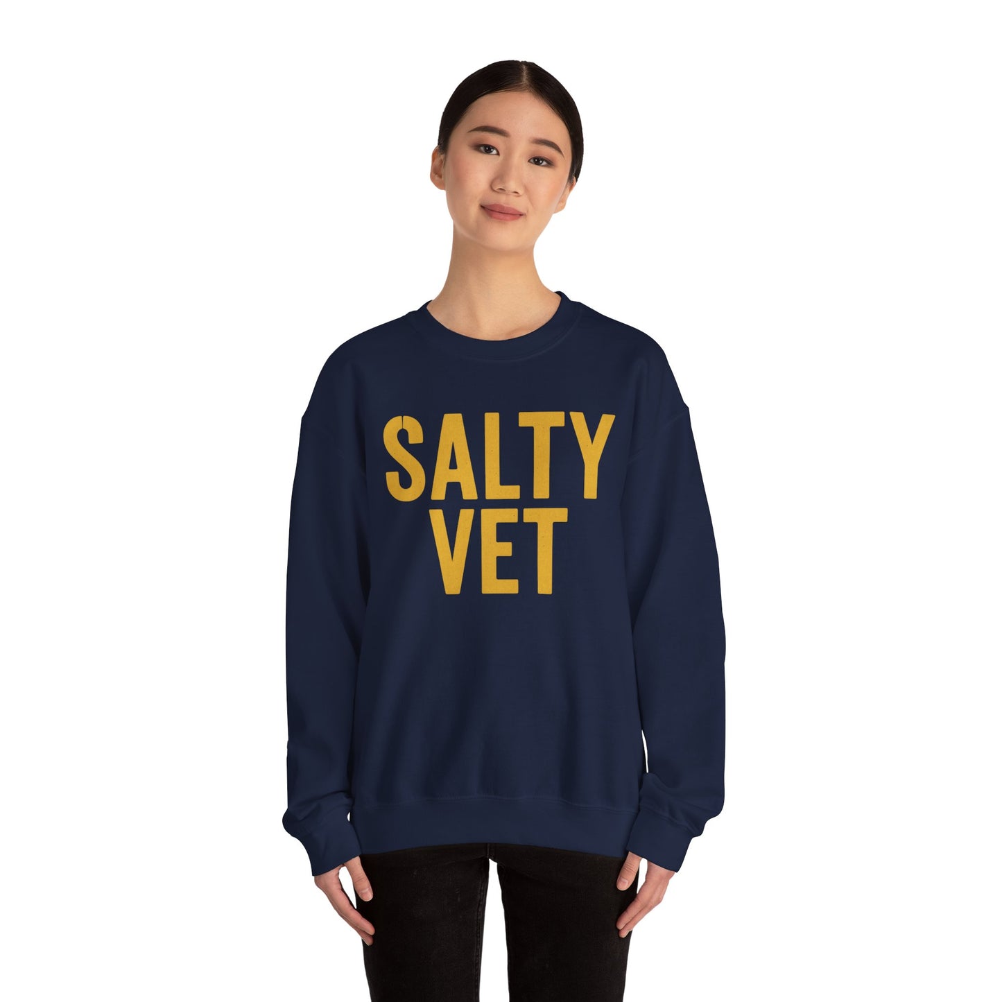 Salty Vet Sweatshirt, Veteran Sweatshirt, Cozy Crewneck for Veteran, Perfect Gift for Veterans, Casual Wear for Every Day