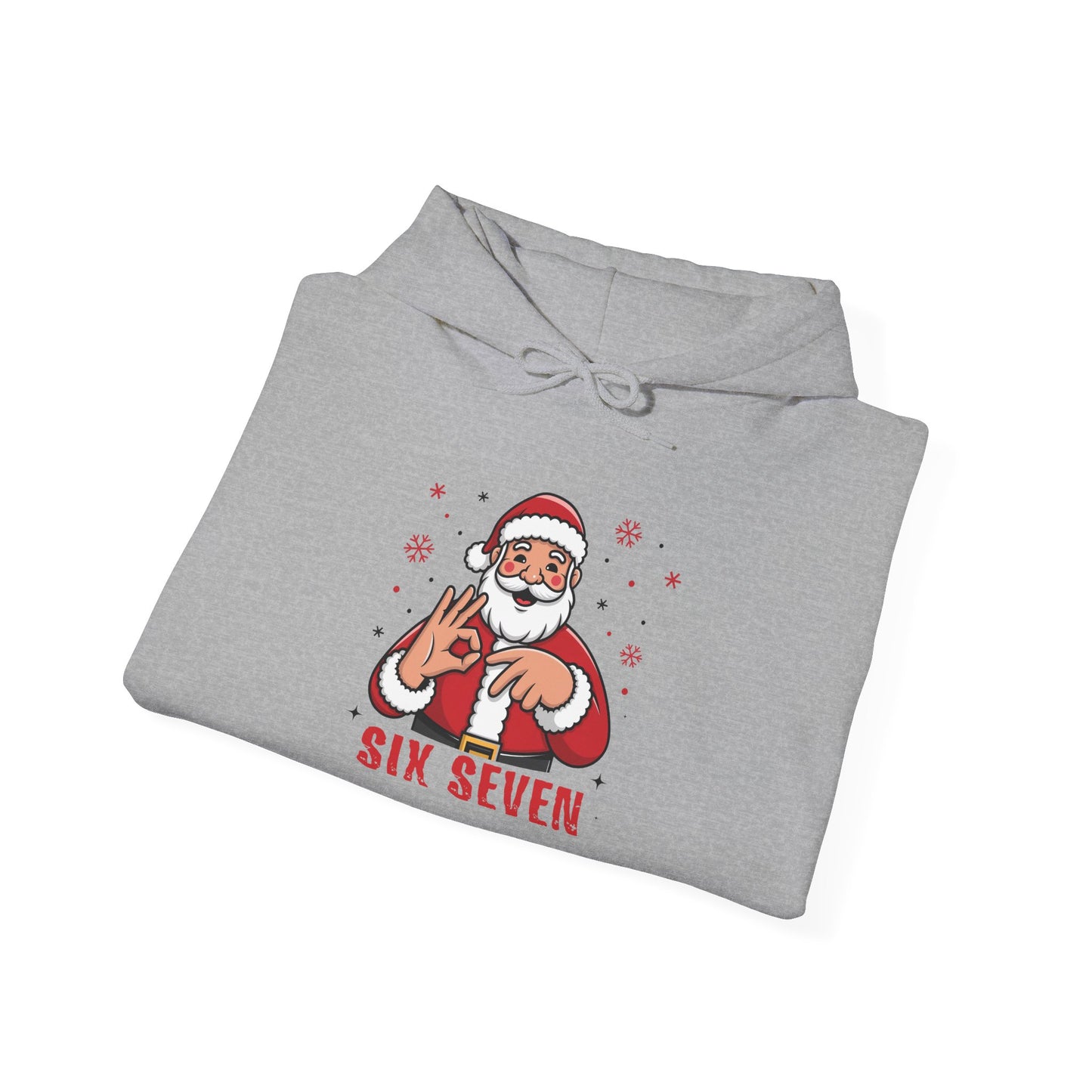 Six Seven Santa Christmas Hoodie Cozy Holiday Pullover for Men & Women | Hilarious Santa Graphic Sweatshirt | Warm Festive Gift for Friends