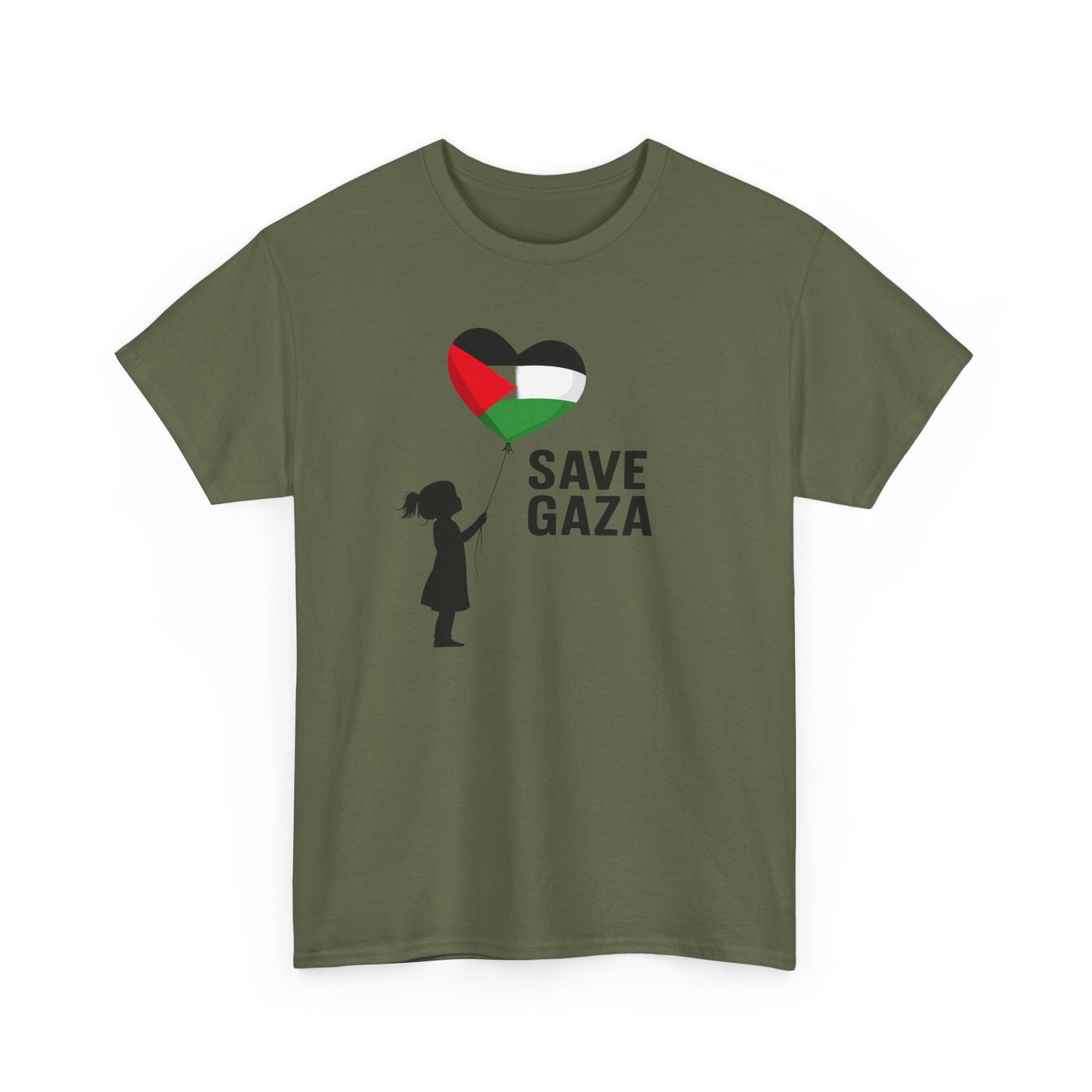 Save Gaza Unisex Heavy Cotton Tee, Activism Apparel, Statement Tshirt, Gift for Supporters, Casual Wear, Social Justice Fashion