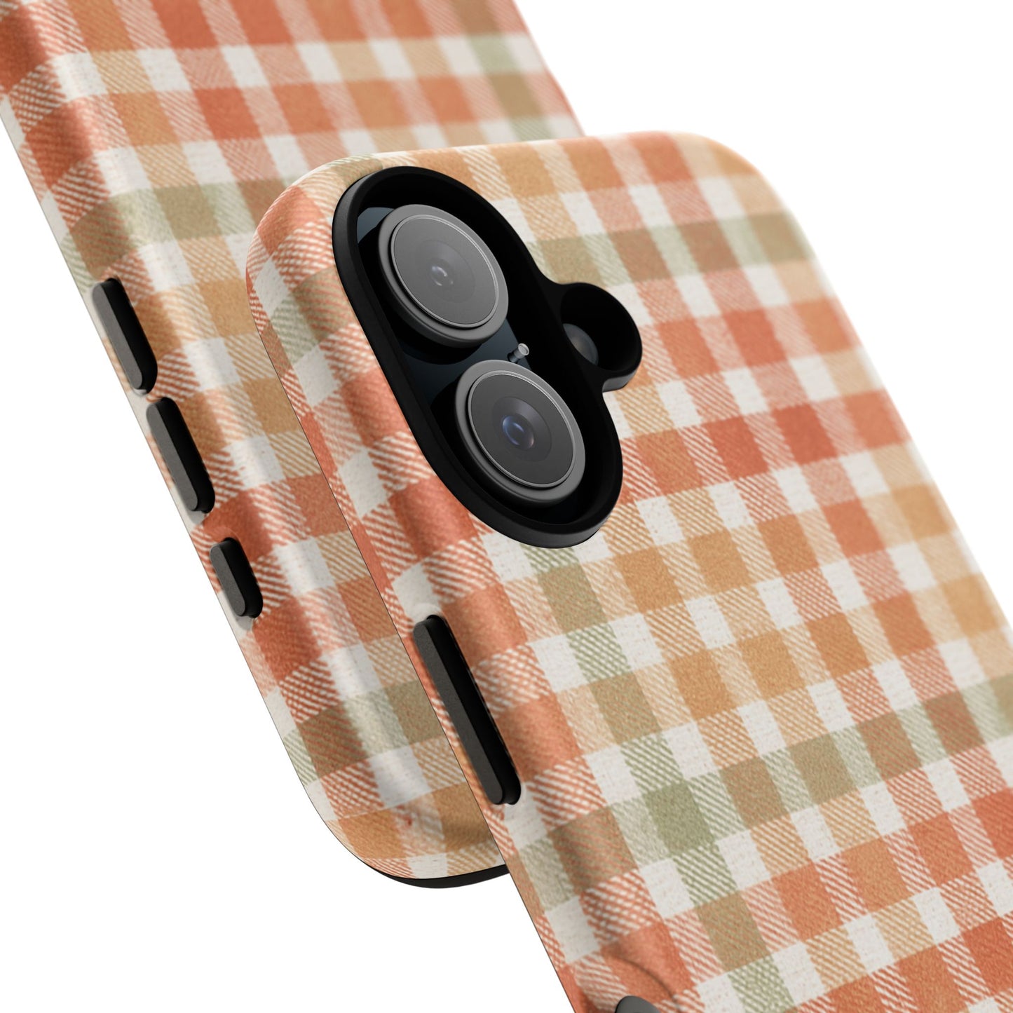 Boho Checkered Phone Case | Neutral Aesthetic Plaid Case | Retro Minimalist Check Design | iPhone Cover | Samsung Cover