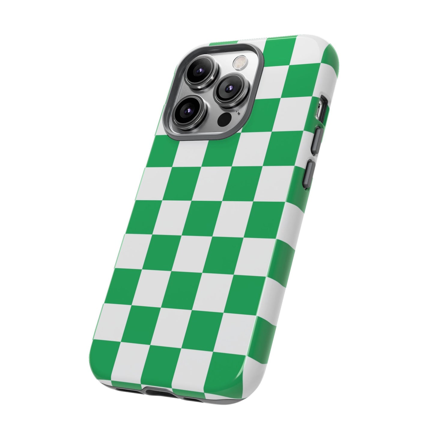Green Checkerboard Phone Case, iPhone 17 Pro, 17, 16, 15, 14, 13, 12, 11, X, XR, XS MAX, Mobile Cover, Gift for Students, Phone Accessory