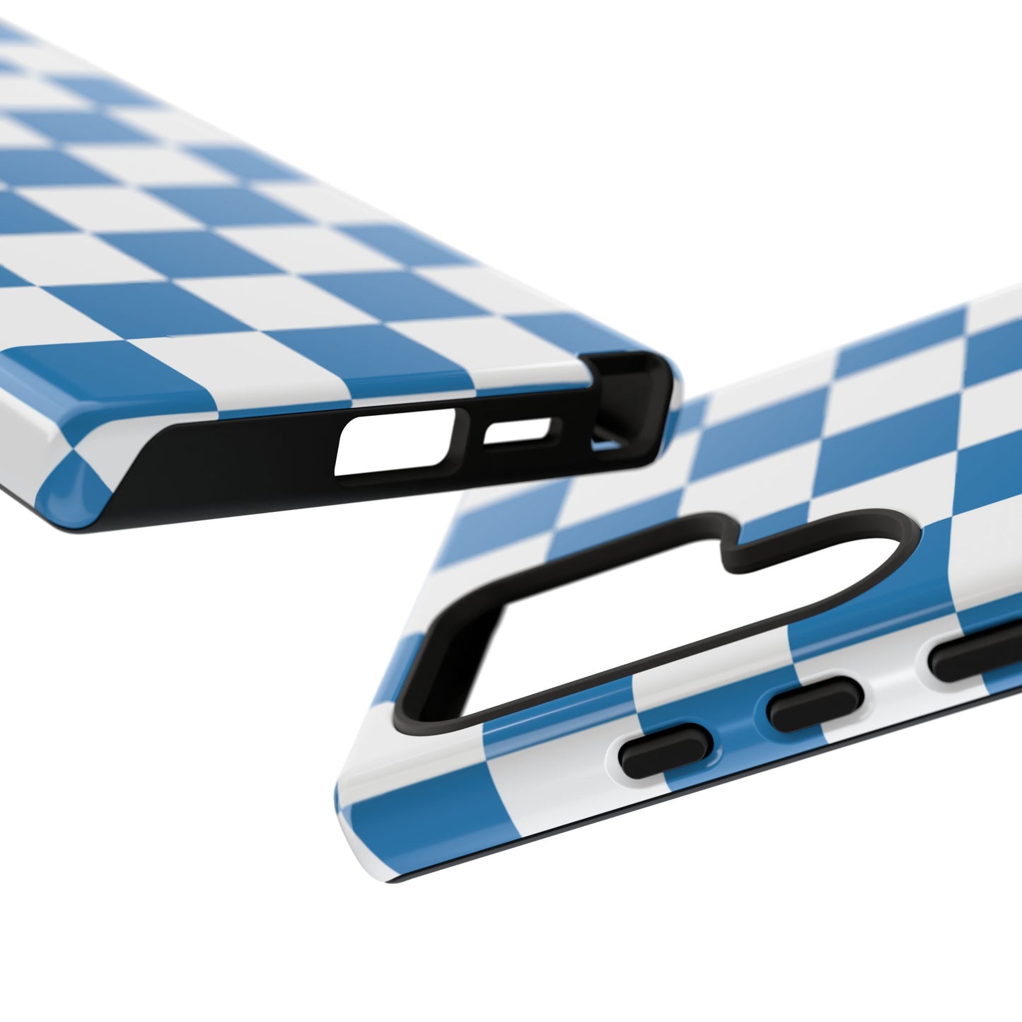 Blue Checkerboard Phone Case, Samsung Galaxy S25, S25 Plus, S24, S24 Plus, S24 Ultra, S23, S22, S22 Plus, S21 Ultra, S21 FE, S20+