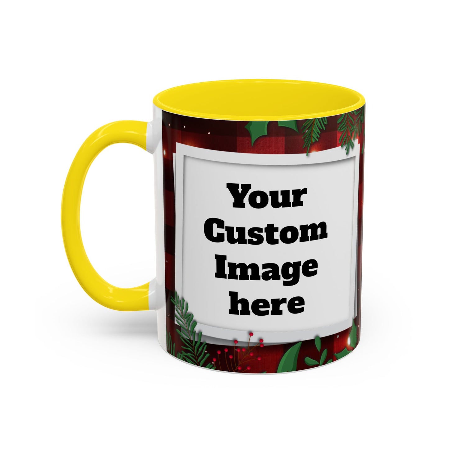 Personalized  Merry Christmas Accent Coffee Mug, Holiday Gift, Xmas Decor, Festive Beverage Cup, Custom Holiday Mug
