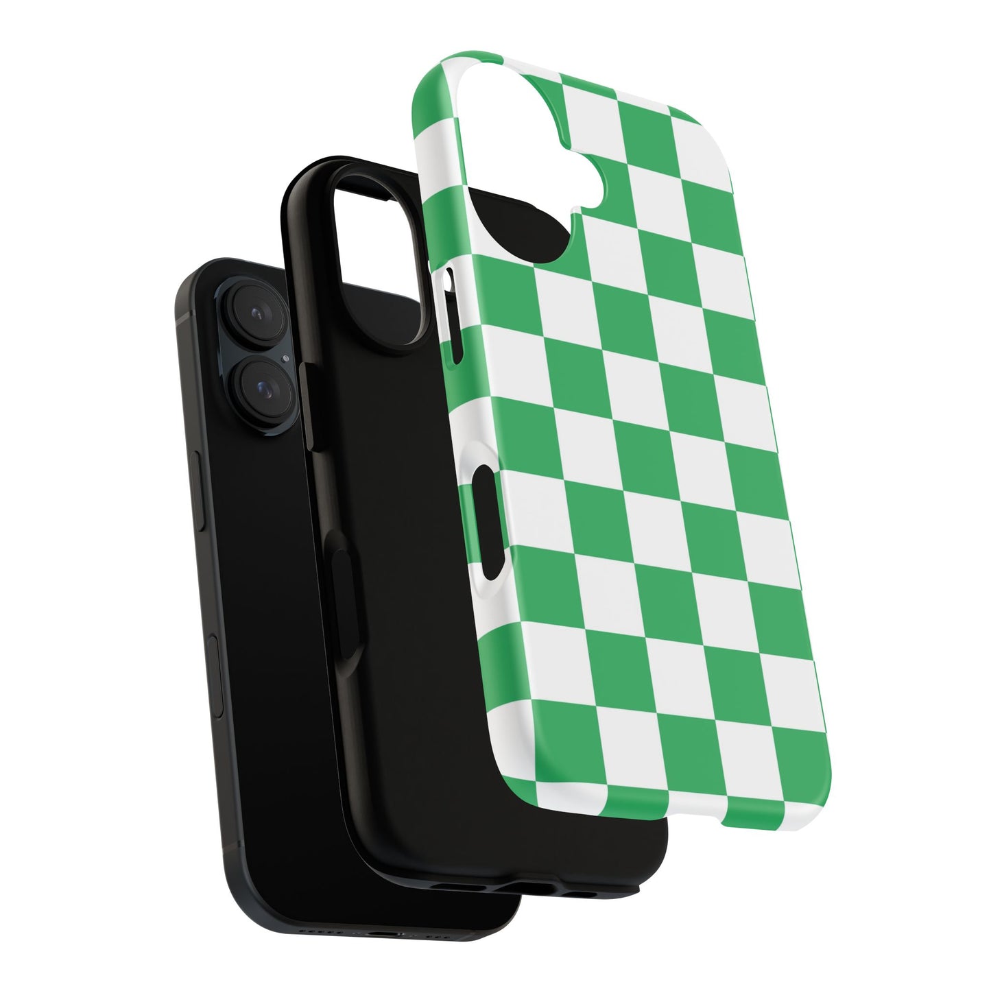 Green Checkerboard Phone Case, iPhone 17 Pro, 17, 16, 15, 14, 13, 12, 11, X, XR, XS MAX, Mobile Cover, Gift for Students, Phone Accessory