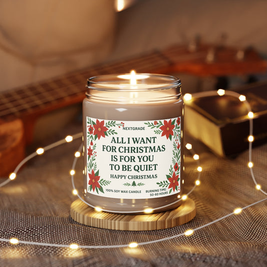 Christmas Scented Soy Candle, Funny Christmas Candle, Holiday Gift, Cozy Home Decor, Eco-Friendly Candle, Seasonal Fragrance