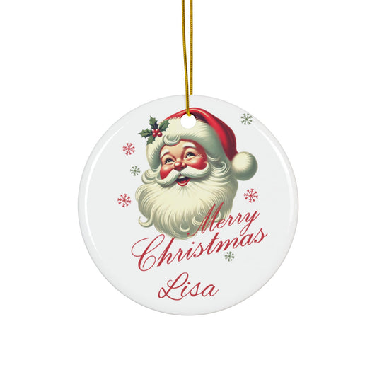 Personalized Ceramic Christmas Ornaments, Vintage Holiday Decor, Personalized Gifts, Festive Tree Decorations, Unique Gift for Her