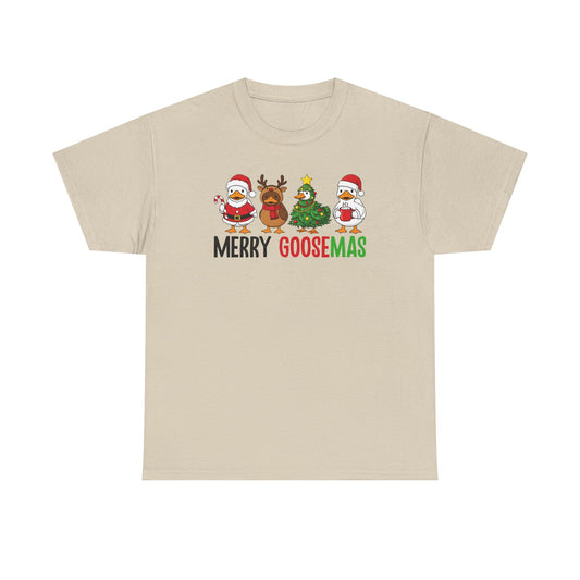 Merry Goosemas Shirt | Funny Christmas Goose T-Shirt | Holiday Humor Tee | Cute Santa Goose Shirt | Xmas Gift for Men & Women