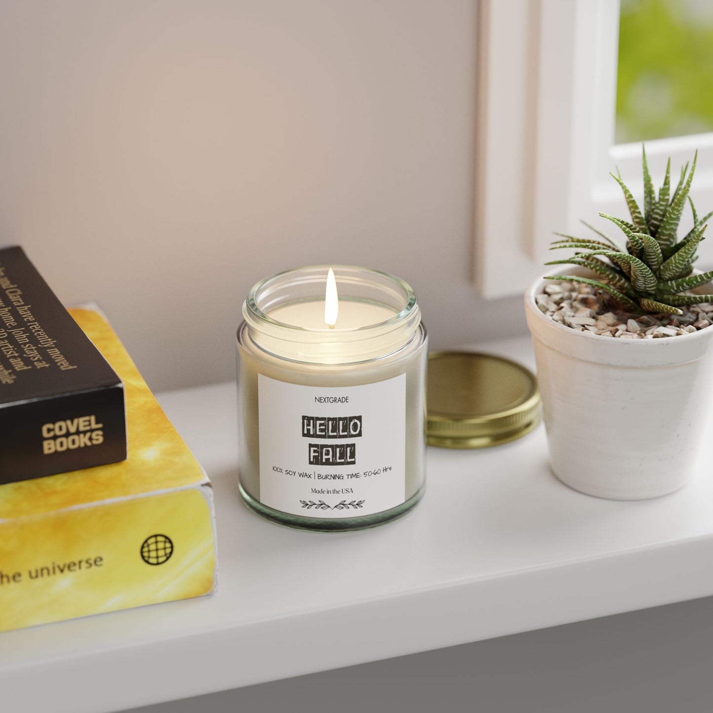 Hello Fall Scented Candle, Gift For Friend, Warm & Cozy Autumn Aroma, Perfect for Home Décor, Gifts, Celebrations, Relaxation
