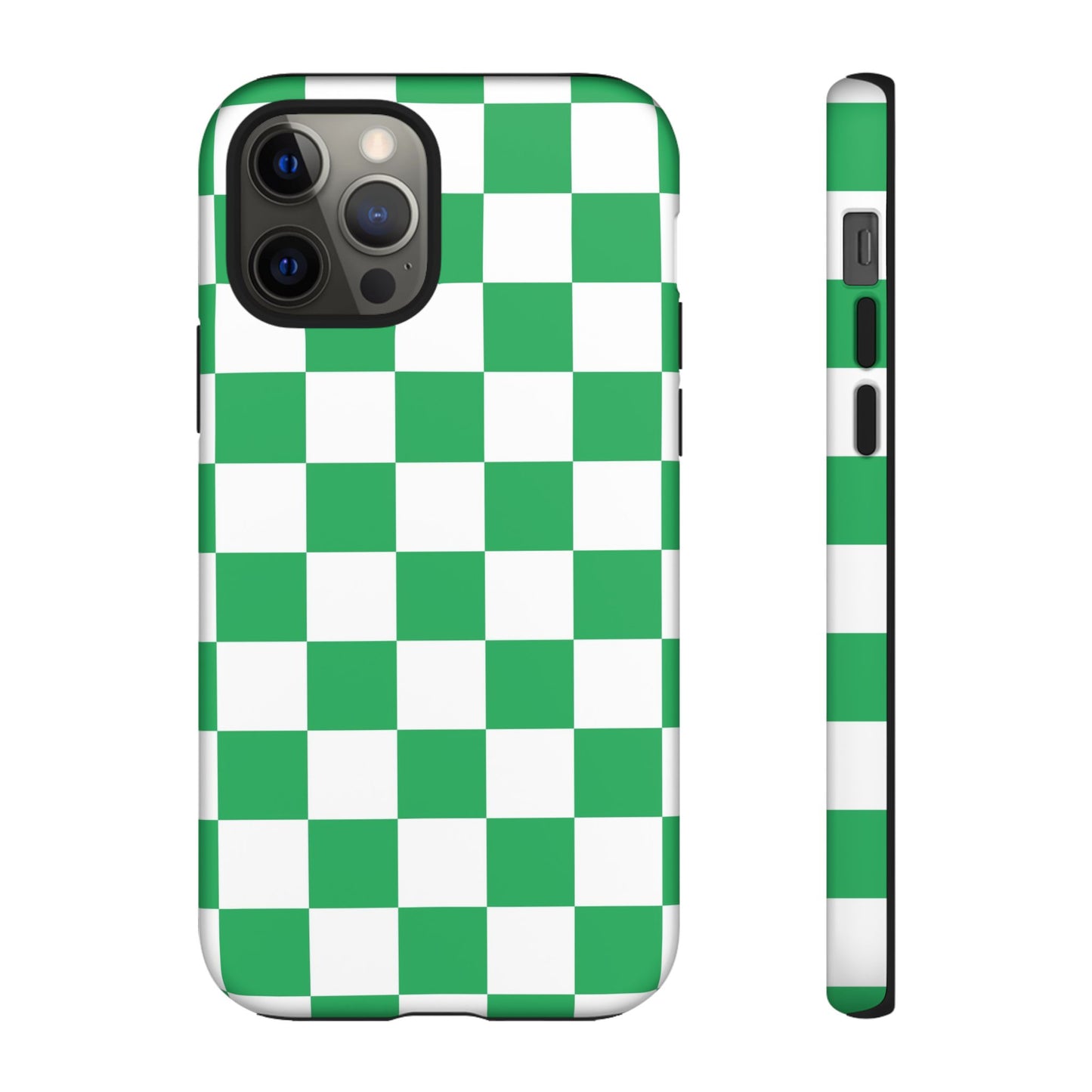 Green Checkerboard Phone Case, iPhone 17 Pro, 17, 16, 15, 14, 13, 12, 11, X, XR, XS MAX, Mobile Cover, Gift for Students, Phone Accessory