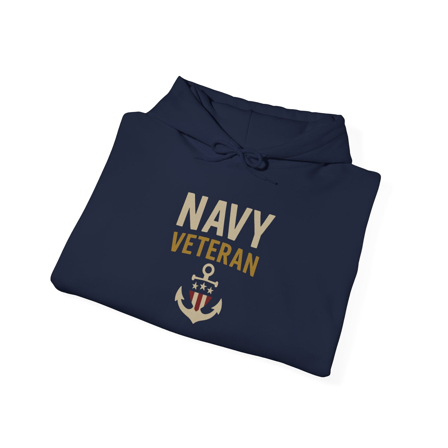 Navy Veteran Sweatshirt Hoodie | Patriotic US Navy Hooded Sweatshirt with Anchor | Veteran Gift for Men & Women | Military Pride Apparel
