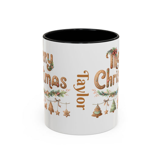 Personalized Christmas Cheer Coffee Mug, Holiday Gift, Festive Drinkware, Seasonal Decor, Cute Mug, Joyful Holiday Memento