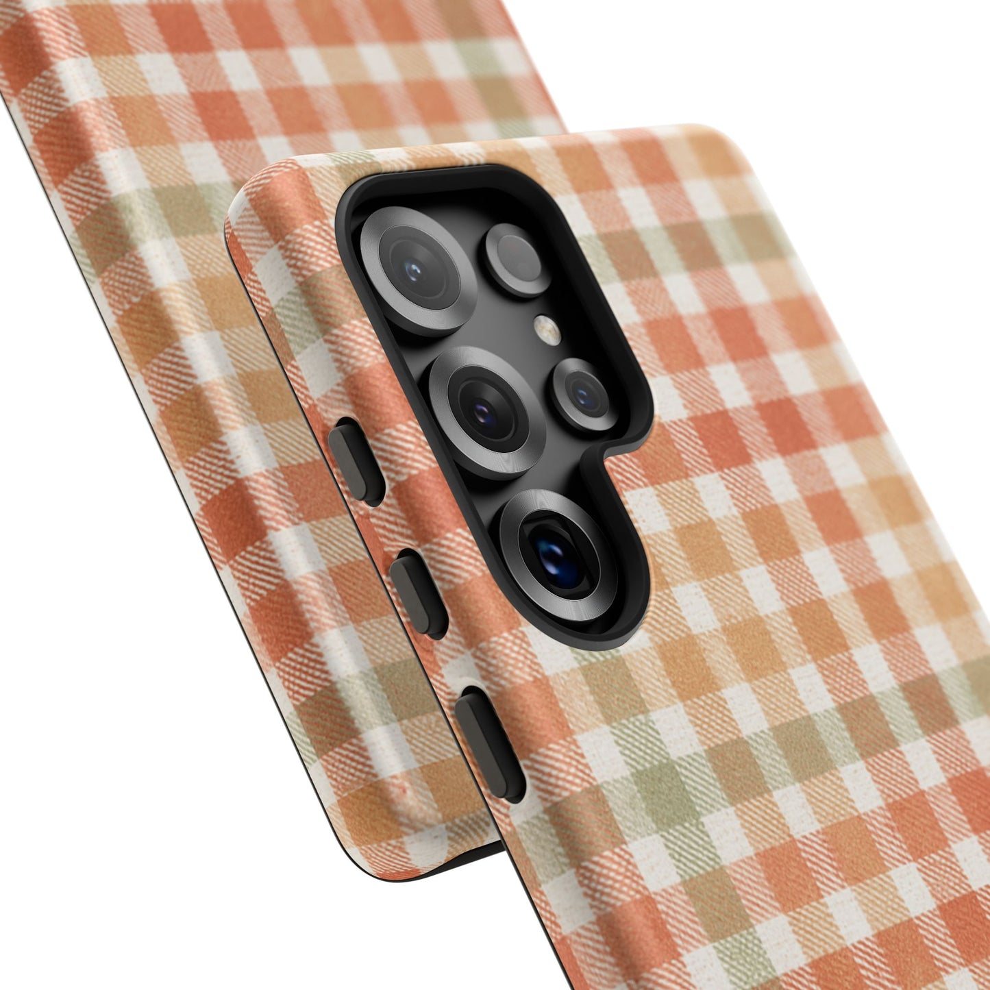 Boho Checkered Phone Case | Neutral Aesthetic Plaid Case | Retro Minimalist Check Design | iPhone Cover | Samsung Cover