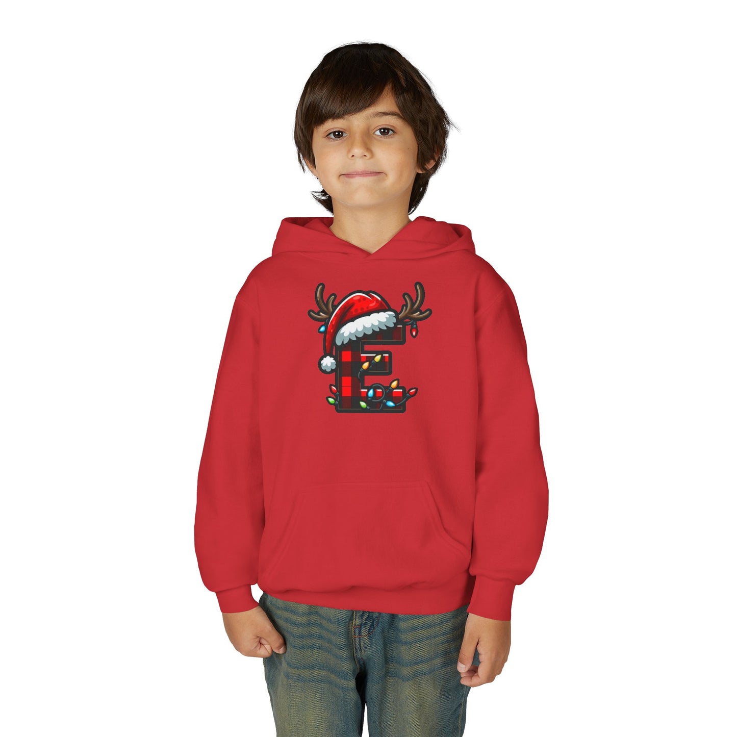 Personalized Festive Reindeer Hoodie for Kids, Christmas Sweatshirt hoodie, Holiday Gift, Cozy Winter Attire, Personalized Youth Hoody