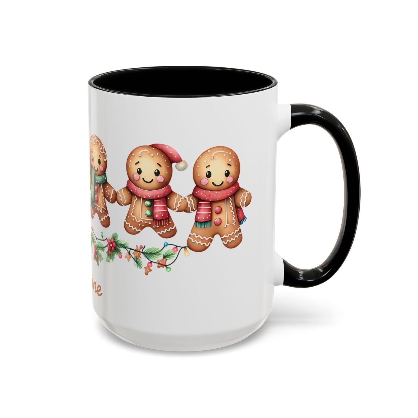 Personalized Gingerbread Friends Coffee Mug, Holiday Mug, Christmas Decor, Personalized Coffee Cup, Gift for Her, Winter Wonderland