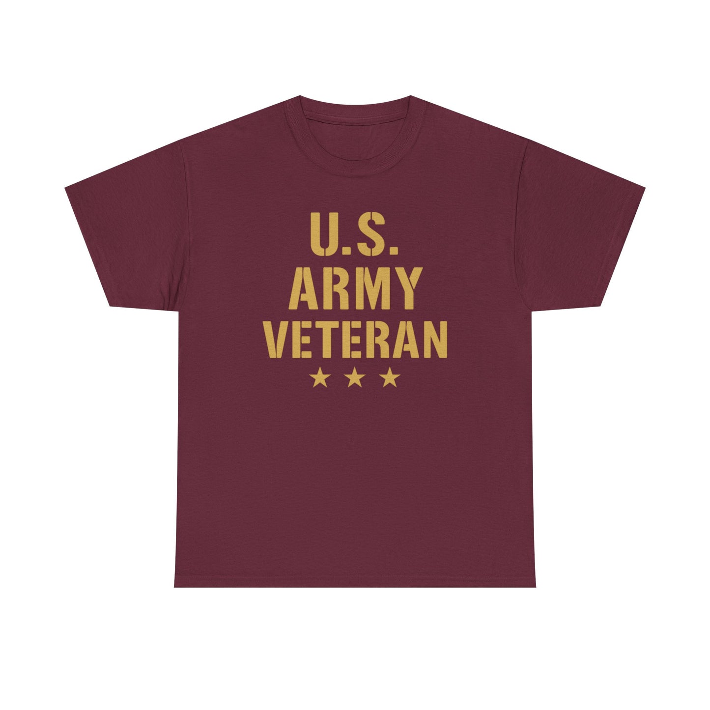 U.S. Army Veteran Heavy Cotton Tee, Patriotic Shirt, Military Gift, Casual Wear, Veteran Pride, Independence Day Apparel
