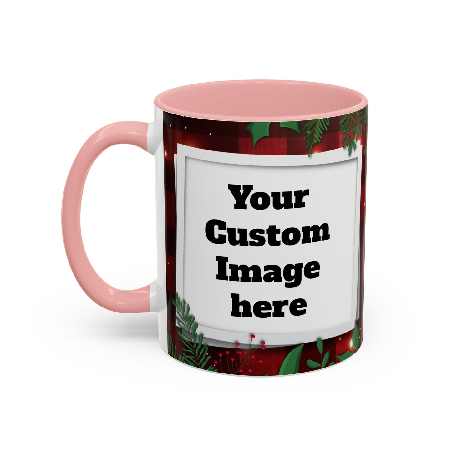 Personalized  Merry Christmas Accent Coffee Mug, Holiday Gift, Xmas Decor, Festive Beverage Cup, Custom Holiday Mug