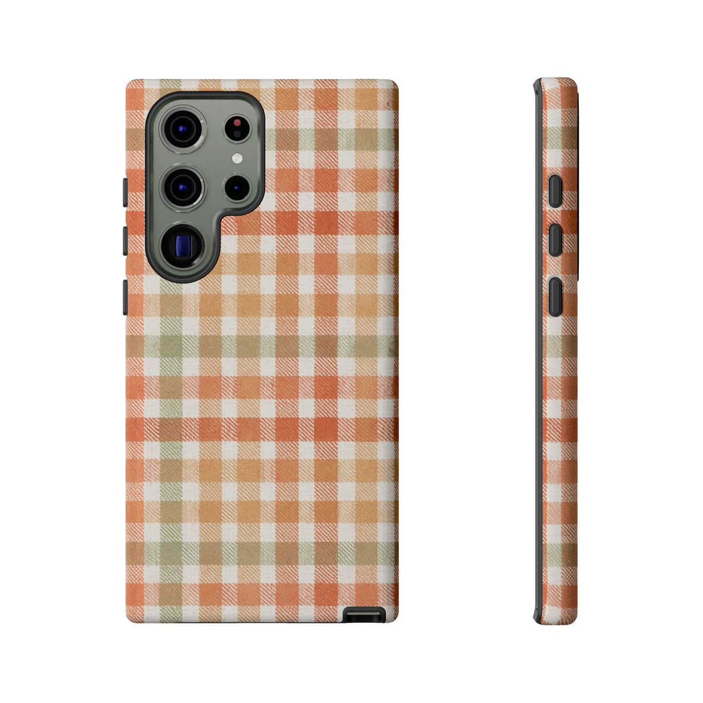 Boho Checkered Phone Case | Neutral Aesthetic Plaid Case | Retro Minimalist Check Design | iPhone Cover | Samsung Cover