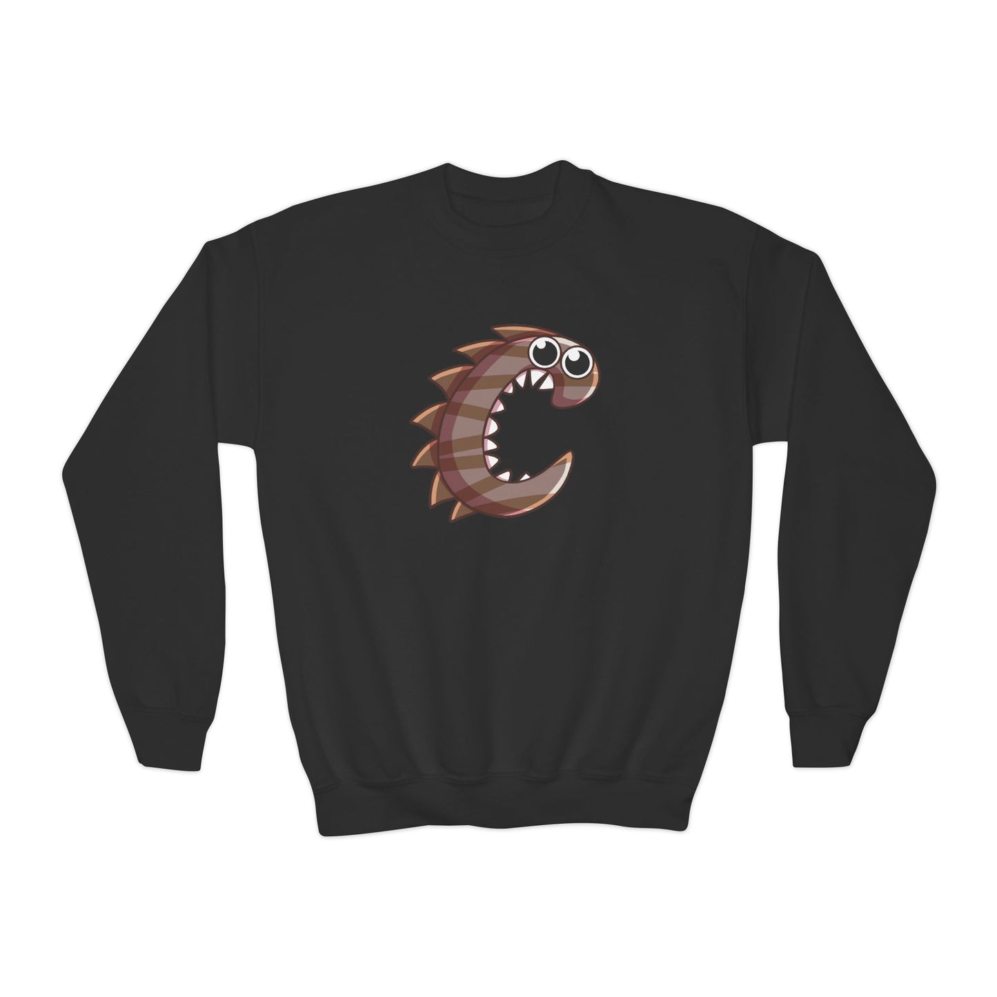 Cute Fish Graphic Youth Crewneck Sweatshirt, Fun Gift, Cozy Wear, Casual Style, Perfect for Kids, Name Initial Sweatshirt, Birthday Gift