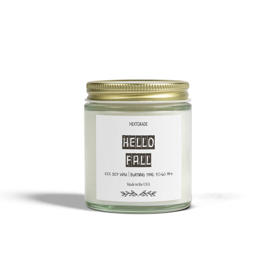 Hello Fall Scented Candle, Gift For Friend, Warm & Cozy Autumn Aroma, Perfect for Home Décor, Gifts, Celebrations, Relaxation