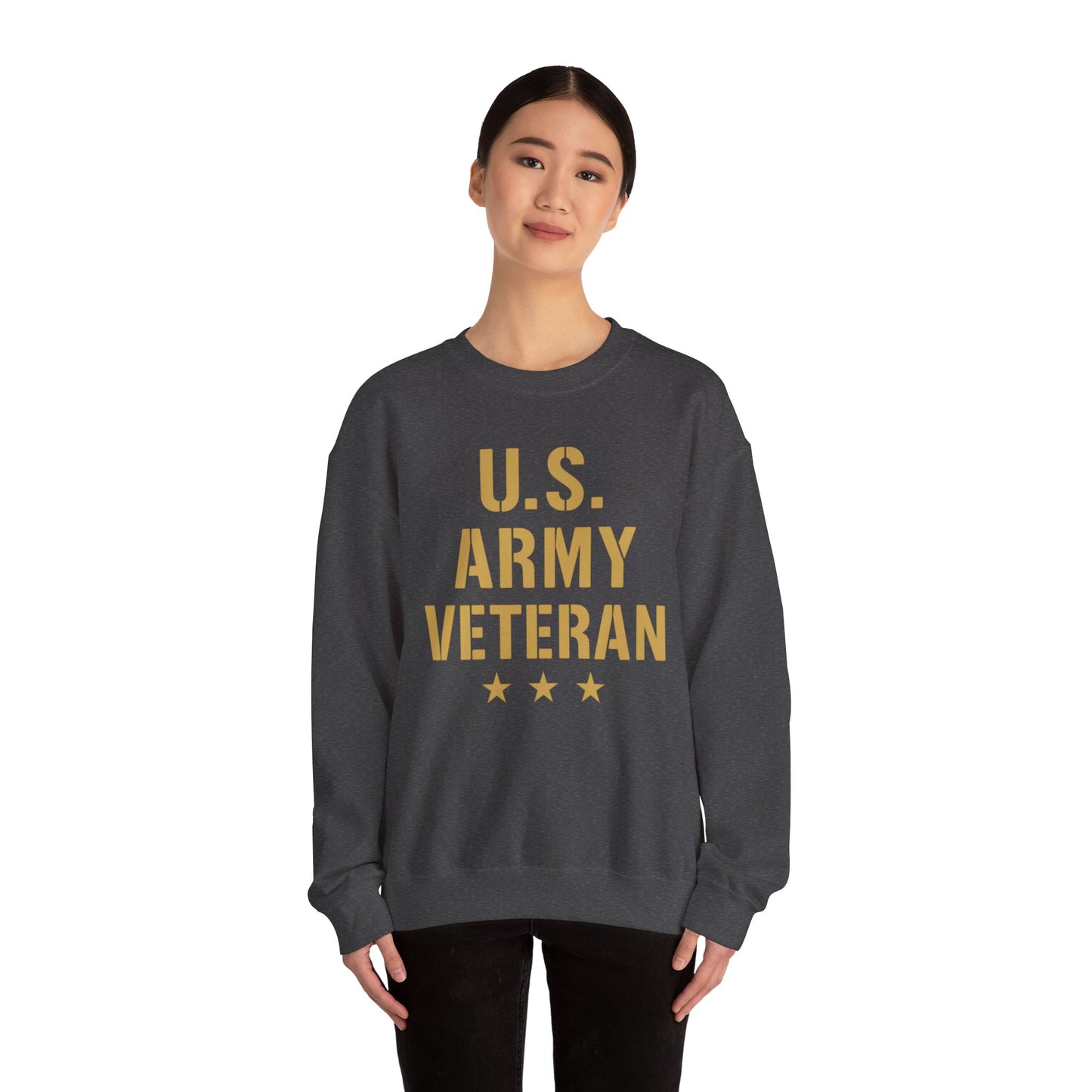 U.S. Army Veteran Crewneck Sweatshirt, Military Tribute Gift, Veteran Appreciation, Unisex Casual Wear, Cozy Sweatshirt