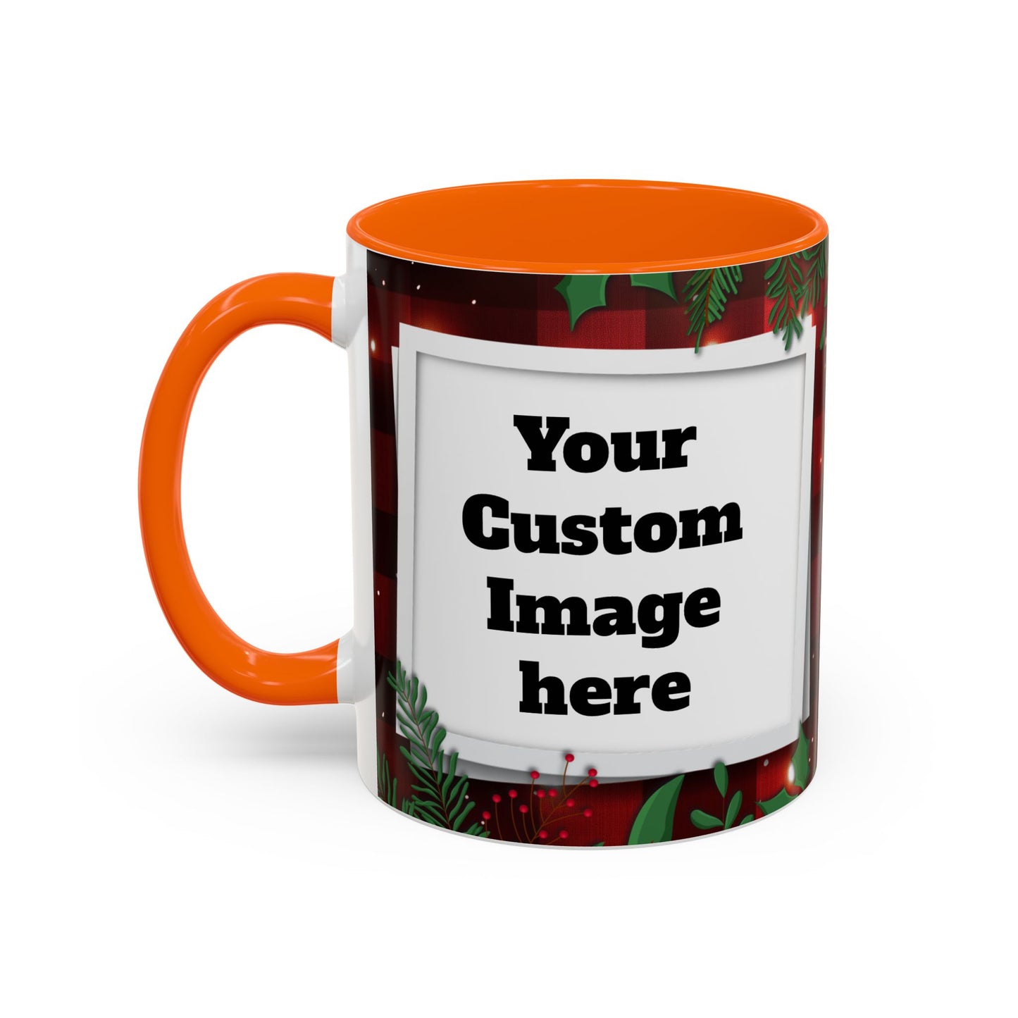 Personalized  Merry Christmas Accent Coffee Mug, Holiday Gift, Xmas Decor, Festive Beverage Cup, Custom Holiday Mug