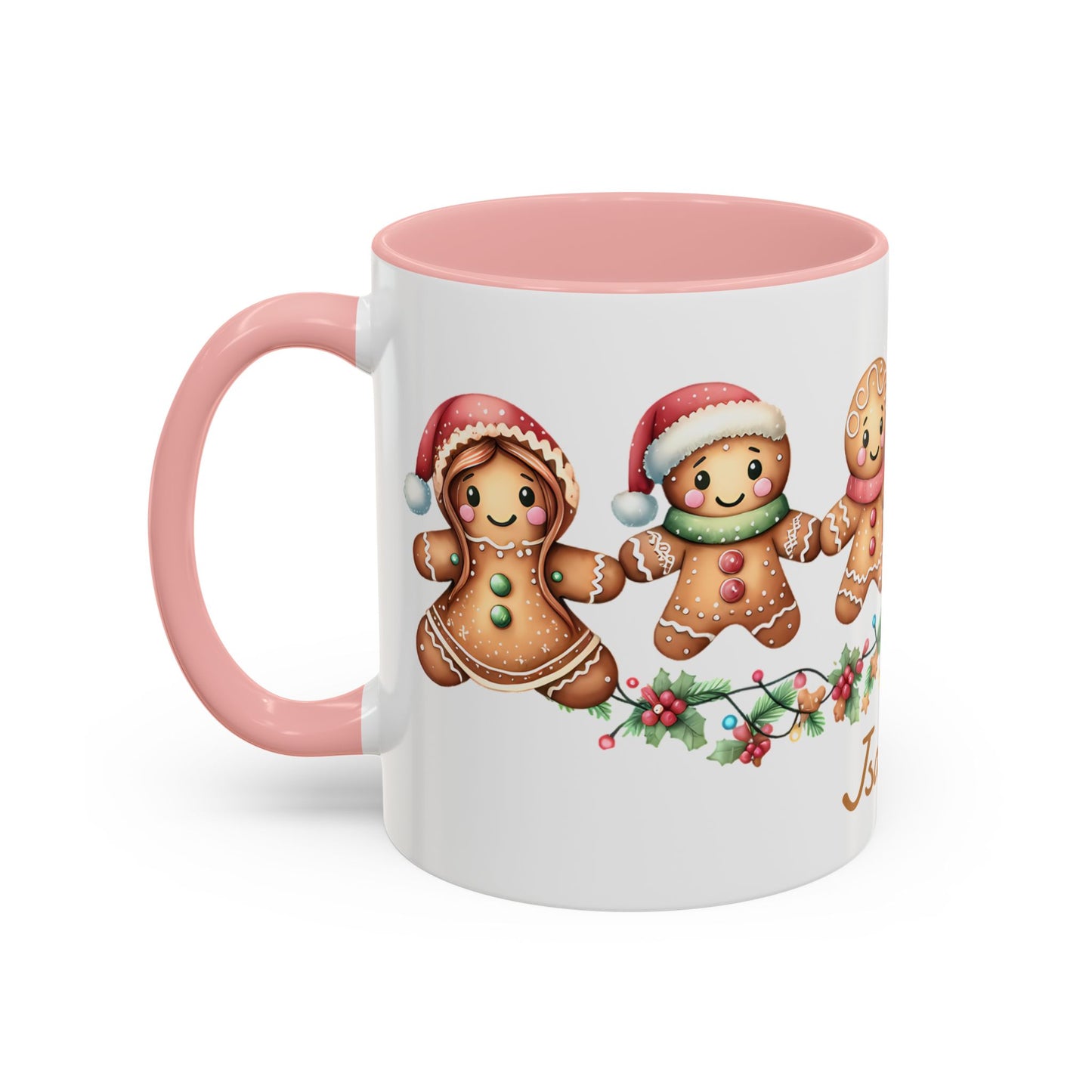 Personalized Gingerbread Friends Coffee Mug, Holiday Mug, Christmas Decor, Personalized Coffee Cup, Gift for Her, Winter Wonderland