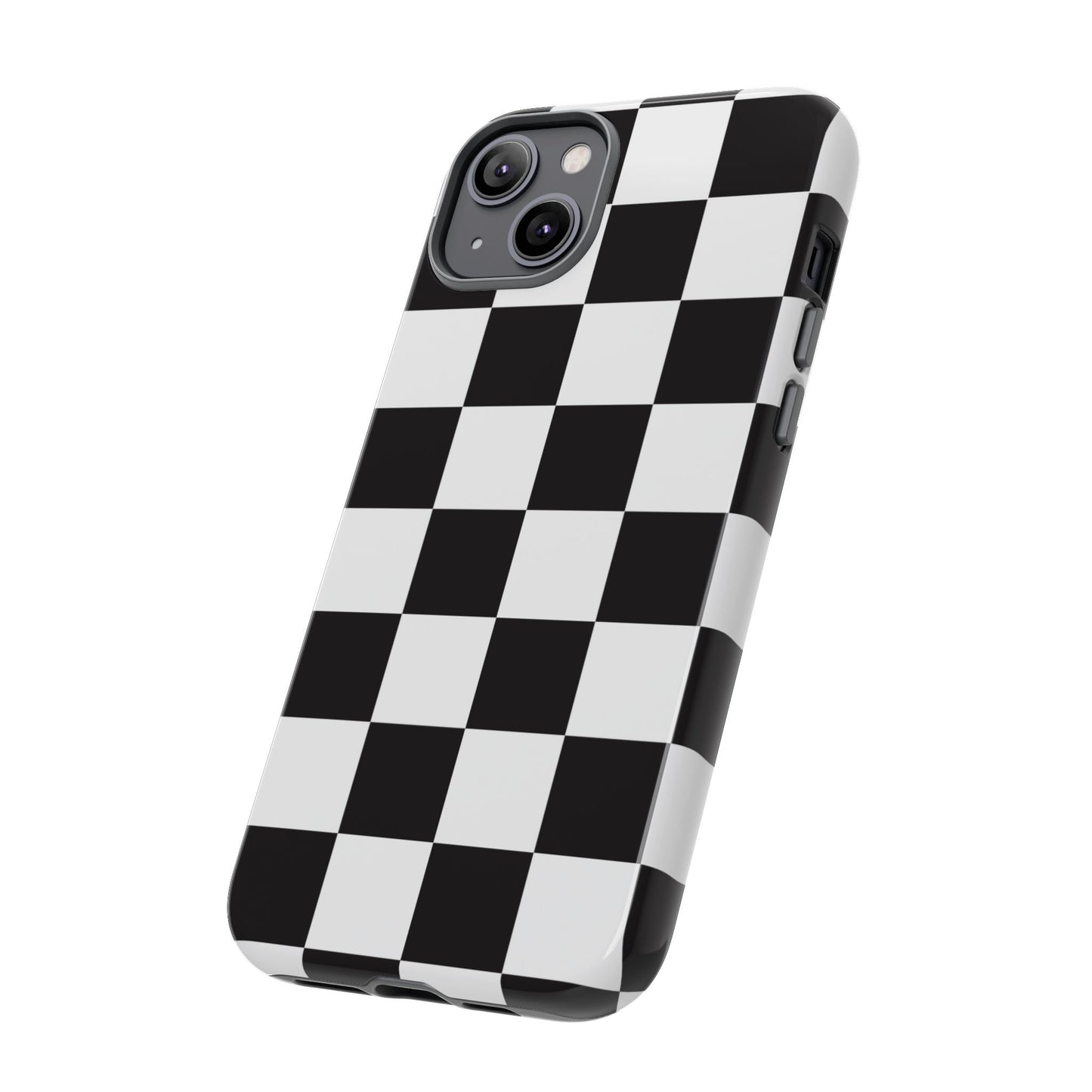 Black and White Checker iPhone Case, Stylish iPhone Cover for Teens, Holiday Gift, Unique Mobile Accessories, Tough Protection