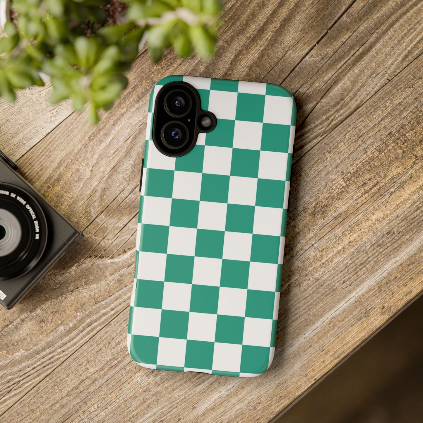 Checkered iPhone Case, Stylish Phone Cover,  Mobile Case For iPhone 17 Pro, 17, 16, 15, 14, 13, 12, 11, X, XR,XS MAX, Chic Gift for Her