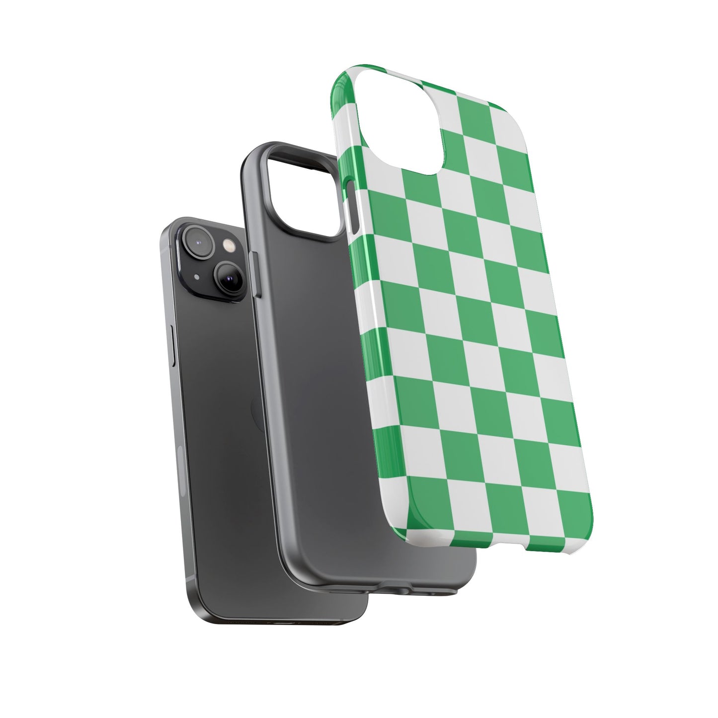 Green Checkerboard Phone Case, iPhone 17 Pro, 17, 16, 15, 14, 13, 12, 11, X, XR, XS MAX, Mobile Cover, Gift for Students, Phone Accessory