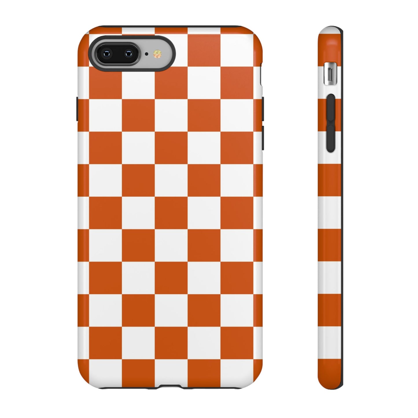 Checkered Phone Case, Checkered Phone Case - iPhone 17 16 15 14 13 12 11 Pro Max  - Trendy Black and Brown Checkerboard