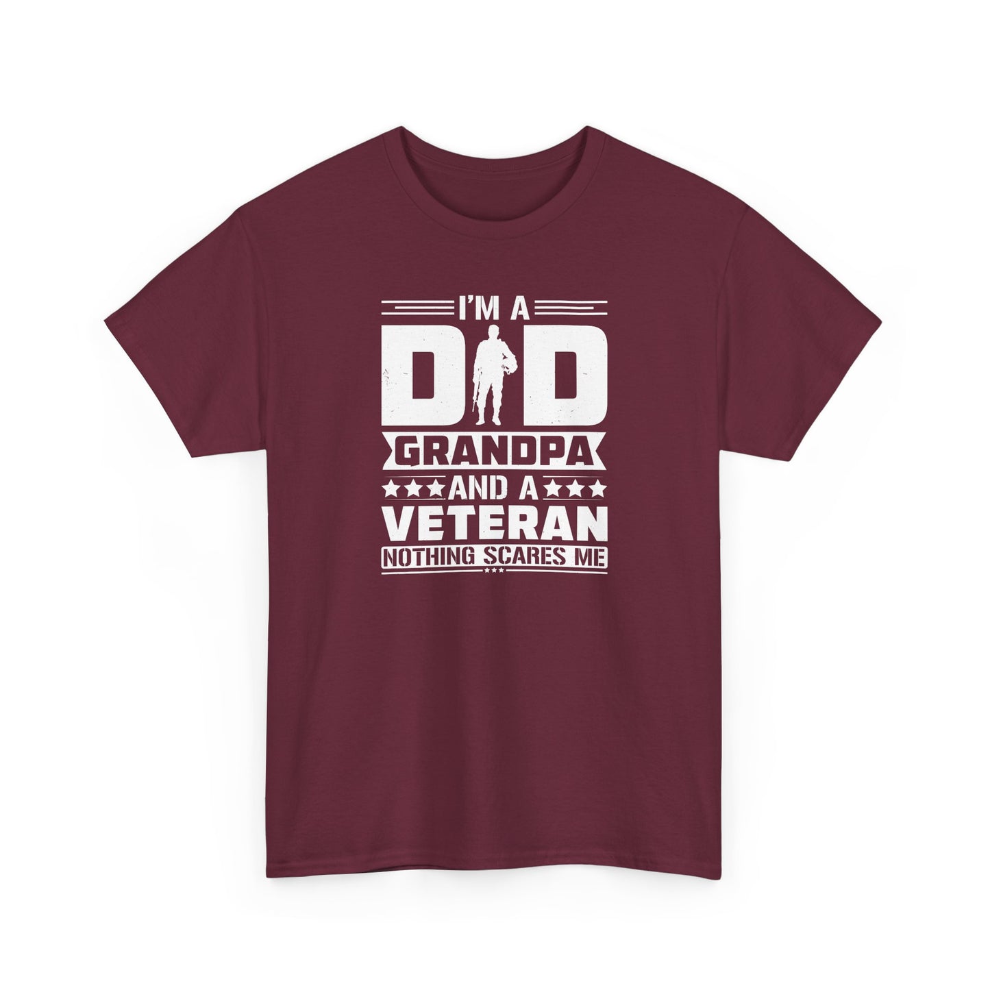 Funny Veteran Grandpa Cotton T-Shirt, Perfect Gift for Father's Day, Military Families, Memorial Day, Patriotic Shirt, Military Pride