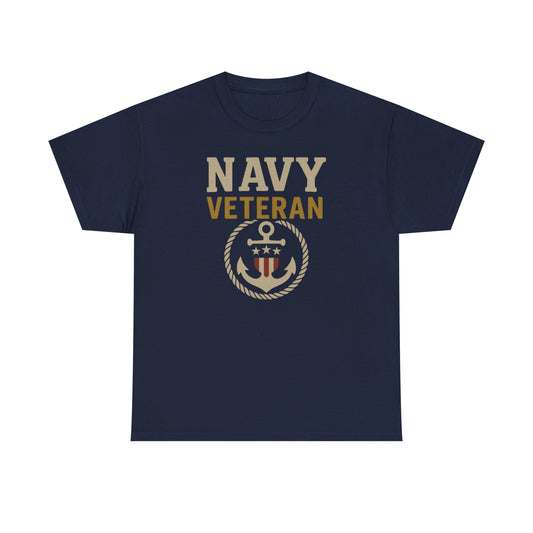 Navy Veteran Shirt | Patriotic Military Tee with Anchor Flag Design | US Navy Gift for Men & Women | Veteran Appreciation T-Shirt