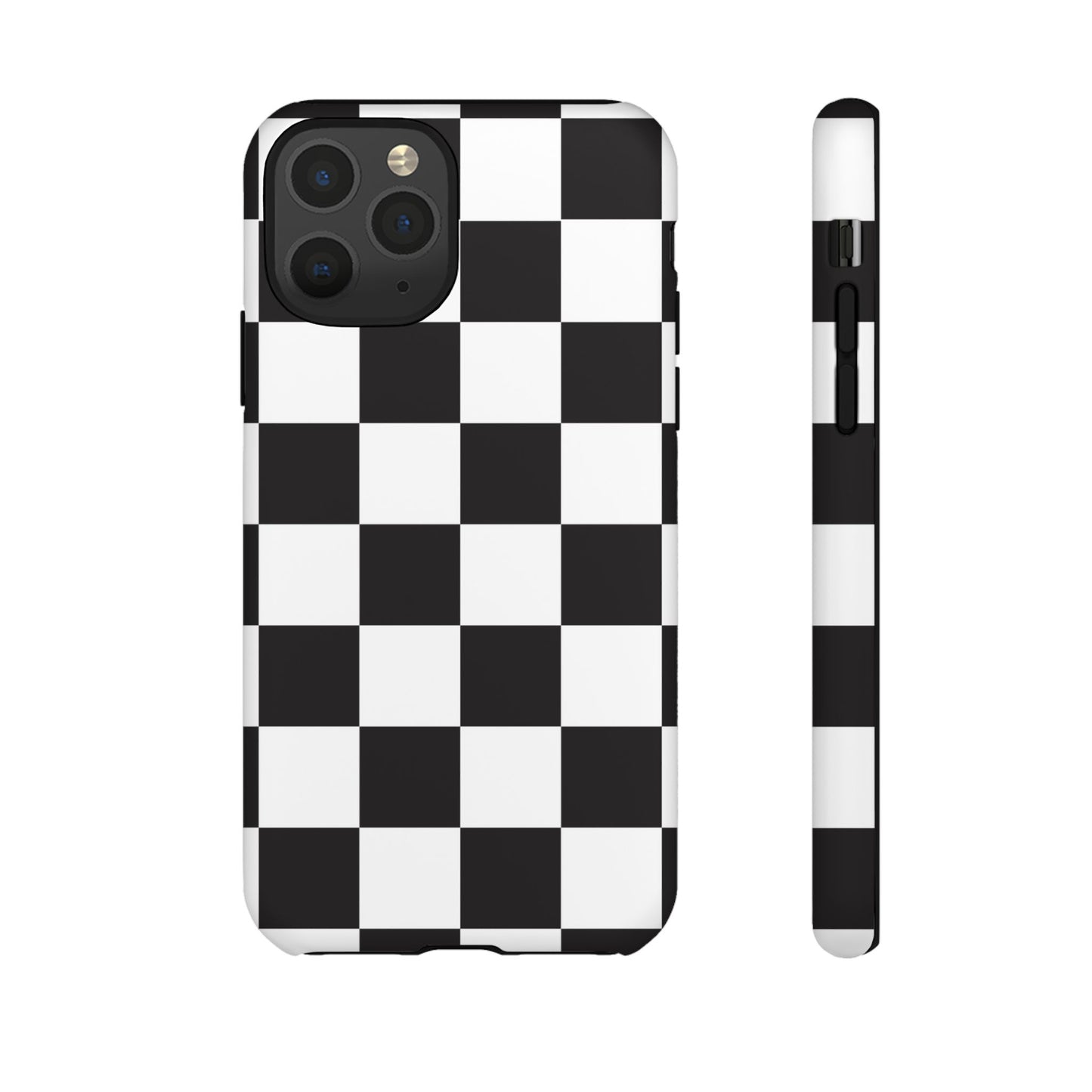 Black and White Checker iPhone Case, Stylish iPhone Cover for Teens, Holiday Gift, Unique Mobile Accessories, Tough Protection