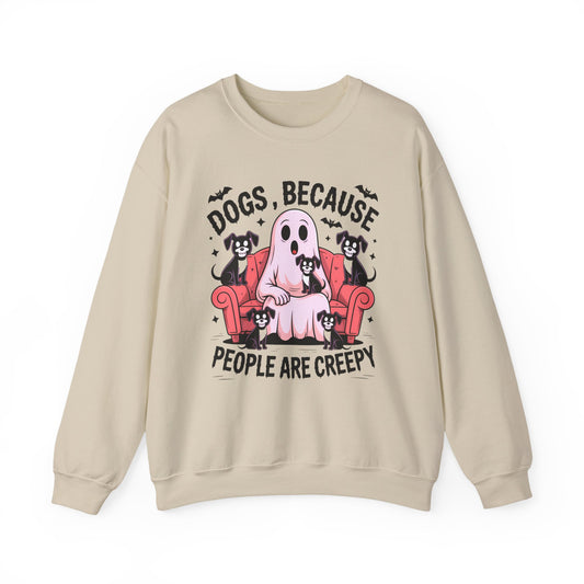 Cozy Ghost Dog Sweatshirt | Unisex Crewneck, Perfect for Pet Lovers, Halloween, Fall Fashion, Gifts for Dog Owners, Cute Dog Sweater, Funny