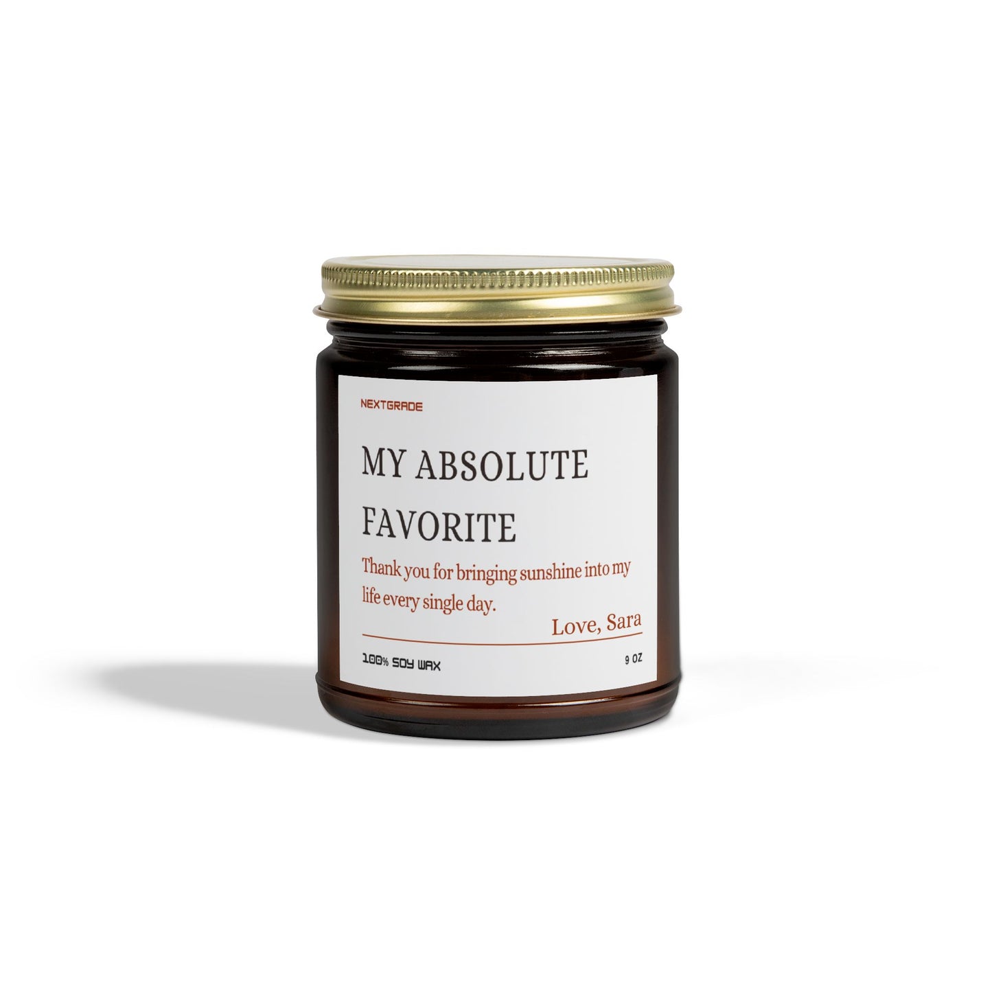 Personalized Scented Candles, My Absolute Favorite, Friendship Candle, Birthday Gift for Her Create Your Own Message Candle Gift For Mom