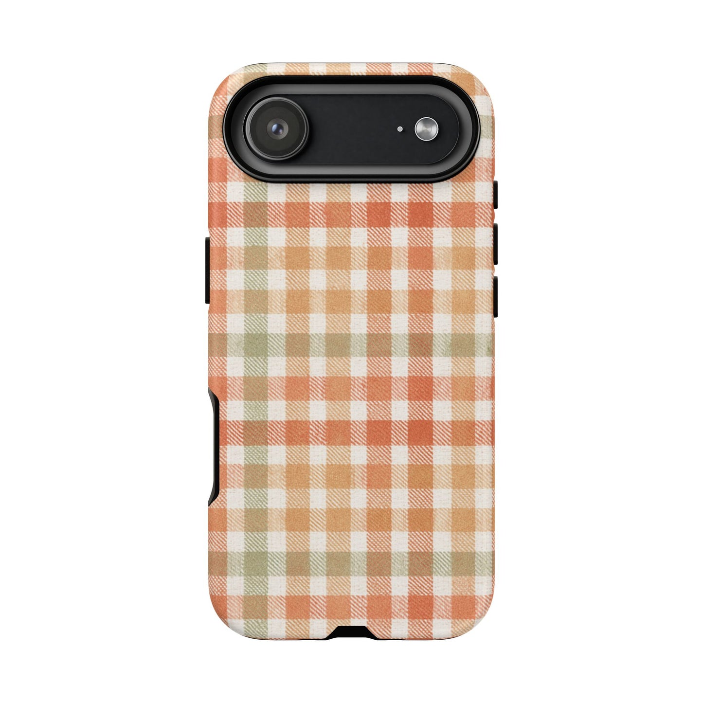 Boho Checkered Phone Case | Neutral Aesthetic Plaid Case | Retro Minimalist Check Design | iPhone Cover | Samsung Cover