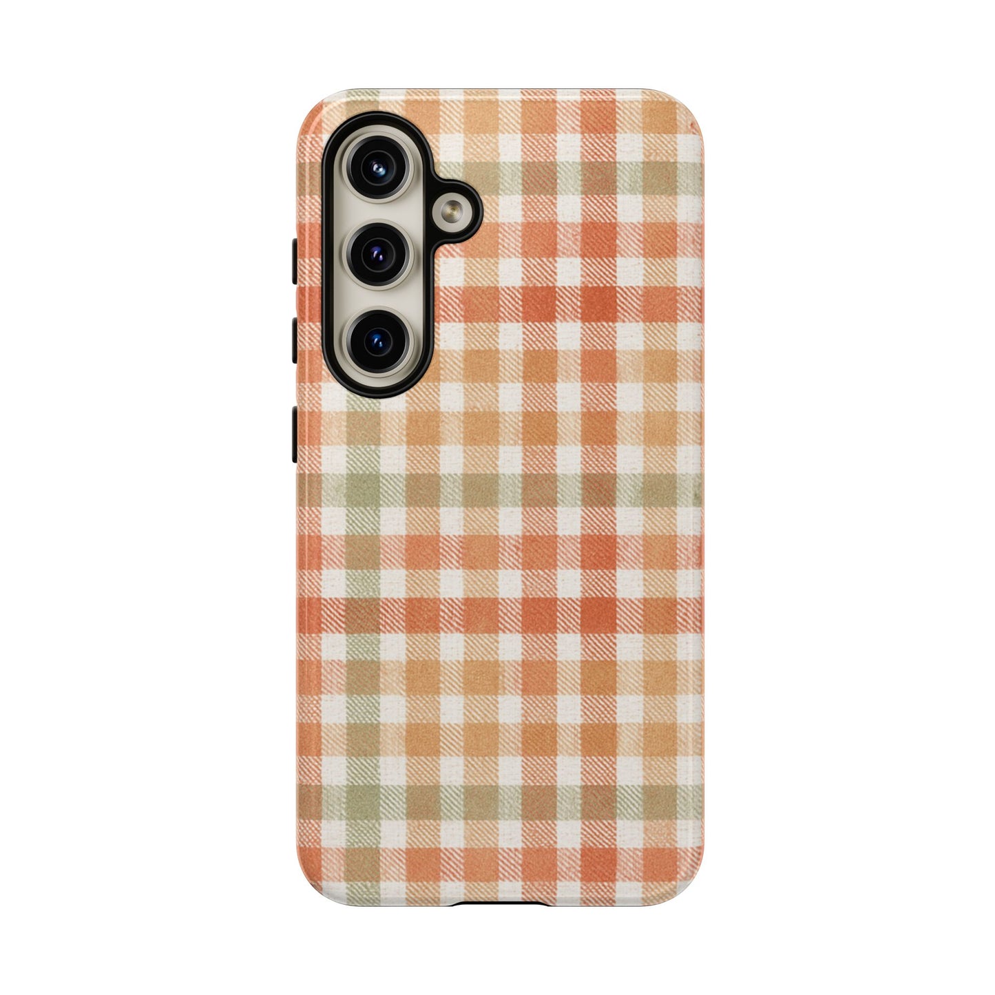 Boho Checkered Phone Case | Neutral Aesthetic Plaid Case | Retro Minimalist Check Design | iPhone Cover | Samsung Cover