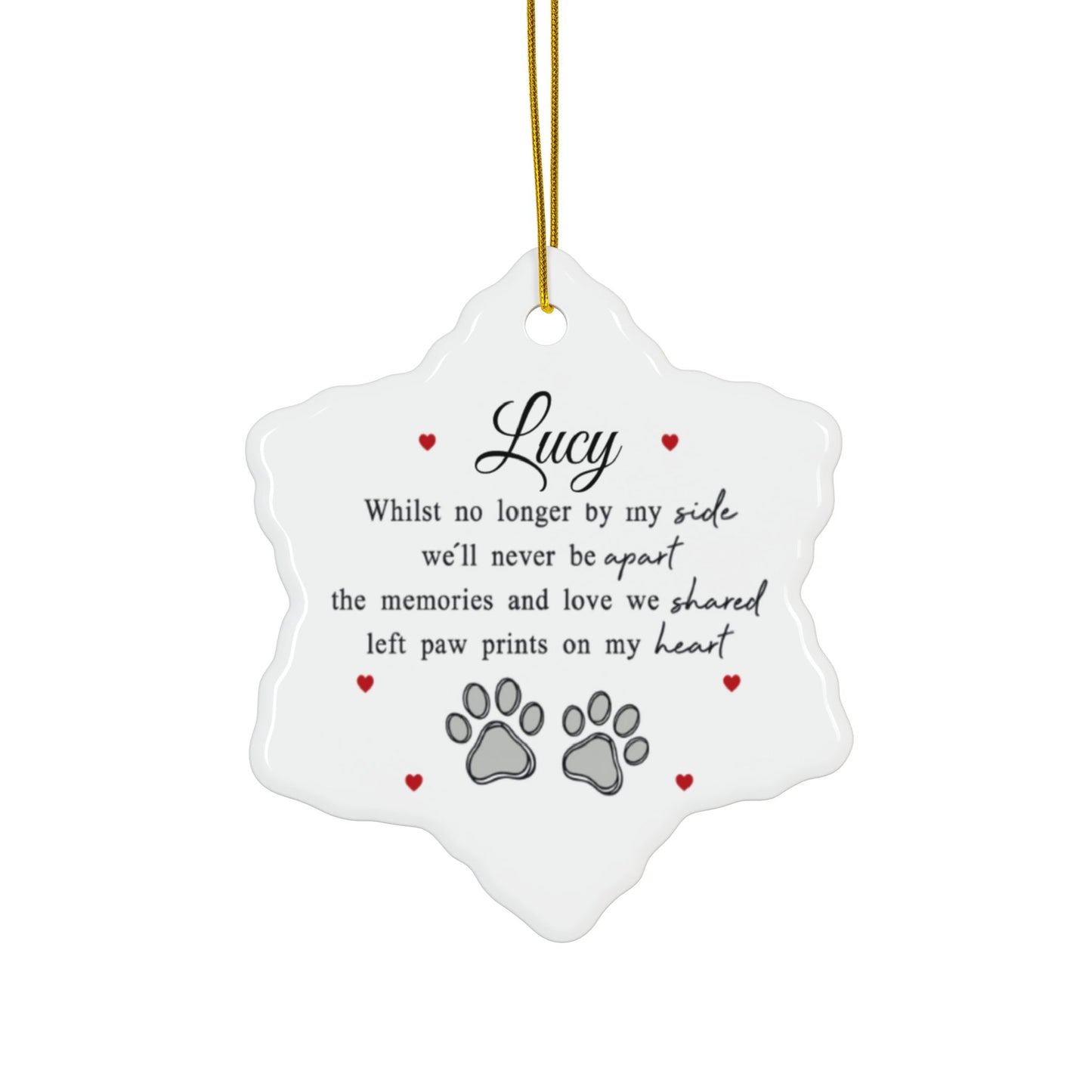 Memorial Decorative Ornaments, Pet Loss Gift, Double-Sided Keepsake, Custom Memorial Decor, Dog/Cat Tribute, Heartfelt Remembrance