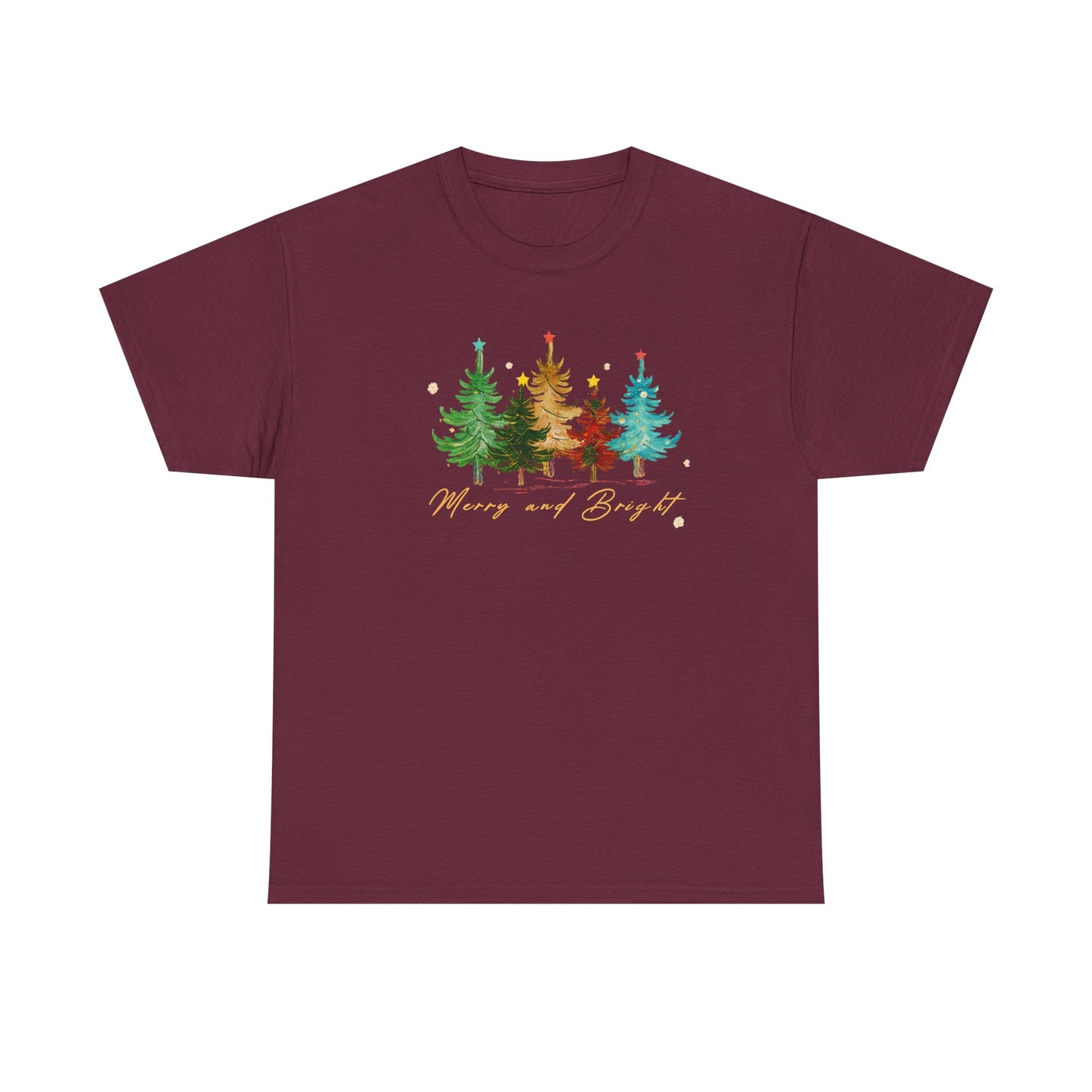 Merry and Bright Trees, Women's Christmas Shirt, Womans Holiday Shirt,Christmas Gift,Chic Winter Shirt,Cute Holiday Tee,Christmas Tree Shirt